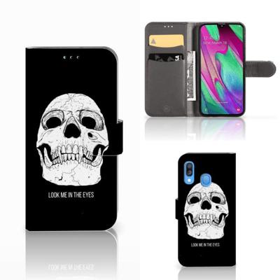 Telefoonhoesje met Naam Samsung Galaxy A40 Skull Eyes Telefoonhoesje met Naam Samsung Galaxy A40 Skull Eyes