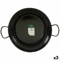 Paella Pan La Dehesa 0645-LD 0645-LD Zwart Geëmailleerd Staal Ø 45 cm 46 x 13,5 x 58 cm 58 x 13,5 x 46 cm (3 Stuks) - thumbnail