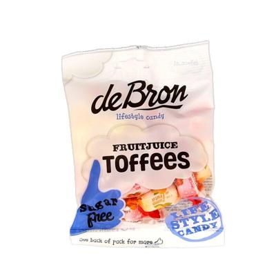 De Bron Fruit toffee suikervrij 90 Gram De Bron Fruit toffee suikervrij 90 Gram