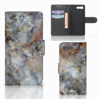 Sony Xperia X Compact | Bookcase | Marmer Grijs - thumbnail