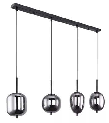 Globo HanglampBlacky zwart 4-lichts - 15345-4