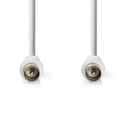 Nedis Coaxkabel | IEC (Coax) Male | IEC (Coax) Male | Vernikkeld | 90 dB | 75 Ohm | Dubbel Afgeschermd | 3.00 m | Rond | PVC | Wit | Label - Nedis Coaxkabel | IEC (Coax) Male | IEC (Coax) Male | Vernikkeld | 90 dB | 75 Ohm | Dubbel Afgeschermd | 3.00 m | Rond | PVC | Wit | Label -