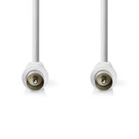 Nedis Coaxkabel | IEC (Coax) Male | IEC (Coax) Male | Vernikkeld | 90 dB | 75 Ohm | Dubbel Afgeschermd | 3.00 m | Rond | PVC | Wit | Label - - thumbnail