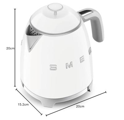 Smeg KLF05WHEU jaren &apos;50 waterkoker, wit