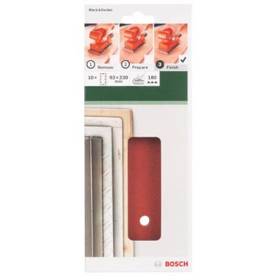 Bosch Accessories 2609256B03 Oscillerend schuurpapier Geperforeerd Korrelgrootte (num) 80 (l x b) 230 mm x 93 mm 10 stuk(s)