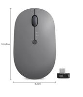 Lenovo Go Wireless Multi Device Muis Draadloos Optisch Grijs 3 Toetsen 2400 dpi - thumbnail