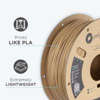 Polymaker PA08004 6938936710301 Filament LW-PLA Mat, Lage dichtheid 1.75 mm 800 g Hout PolyLite™ 1 stuk(s) - thumbnail