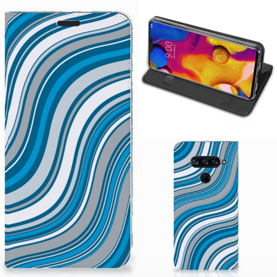 LG V40 Thinq | Hoesje met Magneet | Waves Blue LG V40 Thinq | Hoesje met Magneet | Waves Blue