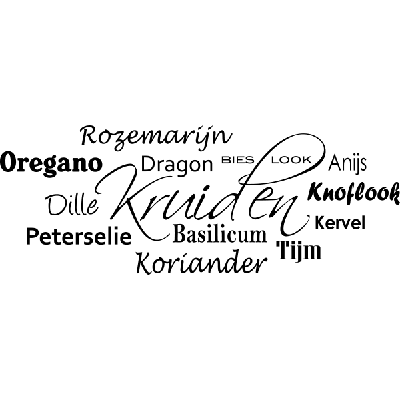 Kruiden - Muursticker Kruiden - Muursticker