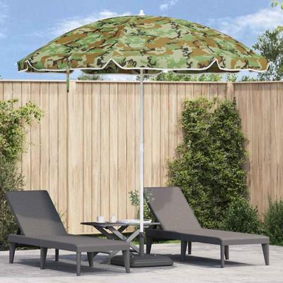 VidaXL Strandparasol camouflage 263 x 263 x 272 cm polyester en metaal