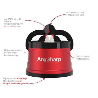 AnySharp Messenslijper Pro Metal - Metallic rood