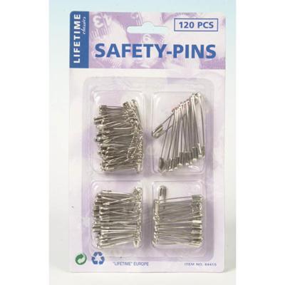 Lifetime Veiligheidsspelden, 120st. 4 maten