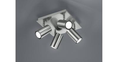 Trio Moderne plafondspotSeries 8024 4-lichts nikkel mat - 802430407