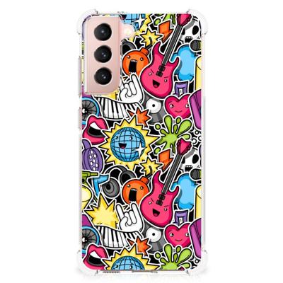 Samsung Galaxy S21 FE Anti Shock Bumper Case Punk Rock Samsung Galaxy S21 FE Anti Shock Bumper Case Punk Rock