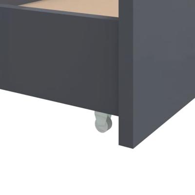 Bedframe met lades massief grenenhout donkergrijs 90x200 cm
