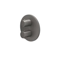 Afbouwdeel IVY Bond Inbouwthermostaat 3-weg Met Rond Rozet Geborsteld Metal Black PVD IVY - thumbnail