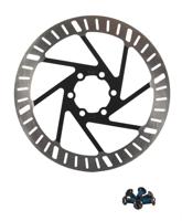 Elvedes Primax e remschijf ø160mm incl. 6 bouten zwart/zilver - thumbnail