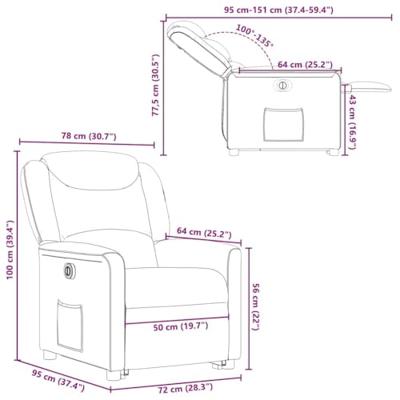 Sta-op-stoel elektrisch verstelbaar stof taupe