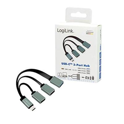 LogiLink UA0315 UA0315 USB-hub 3 poorten USB-A USB 3.1 Gen1 5 GBit/s Met USB-C stekker Zwart, Grijs LogiLink UA0315 UA0315 USB-hub 3 poorten USB-A USB 3.1 Gen1 5 GBit/s Met USB-C stekker Zwart, Grijs