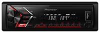 Pioneer autoradio USB, RDS tuner, 1/2 DIN met AUX-In en USB rood - thumbnail