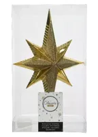 Decoris Piek plastic Goud met glitters 7x15x26cm - thumbnail