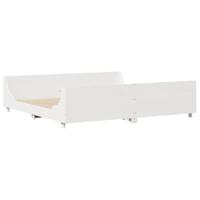 Bedframe zonder matras massief grenenhout wit 200x200 cm - thumbnail