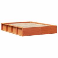 Bedframe met opslag Wasbruin 120 x 190 cm Hout - thumbnail