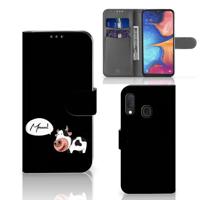 Samsung Galaxy A20e Leuk Hoesje Cow - thumbnail
