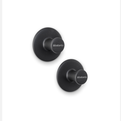 Brabantia handdoekhaakjes set van 2 dark grey Brabantia handdoekhaakjes set van 2 dark grey
