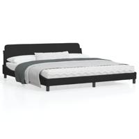 Bedframe "Dover" 200x200 cm fluweel zwart - thumbnail