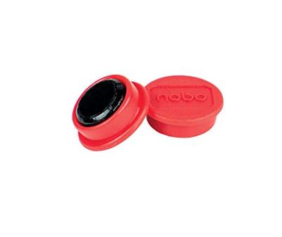 Nobo magneten, 20 mm, rood, blister van 8 stuks