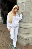 Unique The Label Joleen Full Zip Trainingspak Dames Lichtgrijs - Maat XS - Kleur: Lichtgrijs | Soccerfanshop - thumbnail