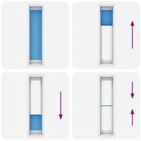 Pliss rolgordijn 50x200 cm stofbreedte 49,4 cm polyester blauw - thumbnail