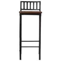 Barstoelen 4 st massief gerecycled hout - thumbnail