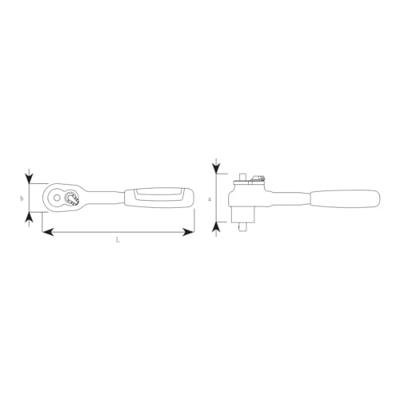 Stahlwille 12165 VDE 12430001 Omschakelratel 3/8 (10 mm)