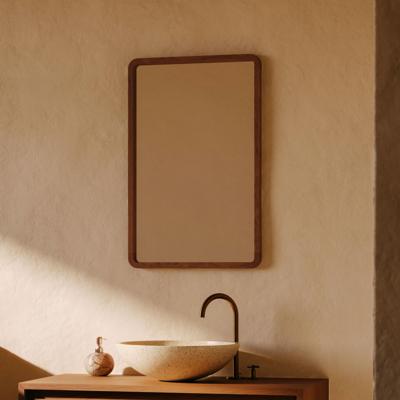 Kave Home Spiegel 'Shamel' Teakhout, 70 x 45cm, kleur Walnoot Kave Home Spiegel 'Shamel' Teakhout, 70 x 45cm, kleur Walnoot
