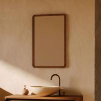 Kave Home Spiegel 'Shamel' Teakhout, 70 x 45cm, kleur Walnoot - thumbnail
