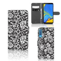 Samsung Galaxy A7 (2018) Hoesje Black Flowers - thumbnail