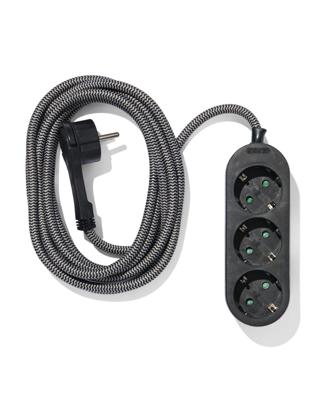 HEMA Stekkerdoos 3-voudig 3m zwart