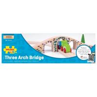 Bigjigs houten rails - brug met 3 bogen - thumbnail