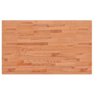 Tafelblad rechthoekig 100x60x1,5 cm massief beukenhout