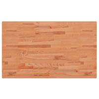Tafelblad rechthoekig 100x60x1,5 cm massief beukenhout - thumbnail