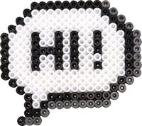 Set van 3 pegboards voor strijkkralen BASIC MEDIUM FOLIA doorzichtig - thumbnail