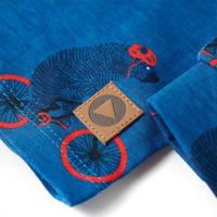 Kinderpyjama met lange mouwen beer op fiets 104 petroleumkleurig - thumbnail