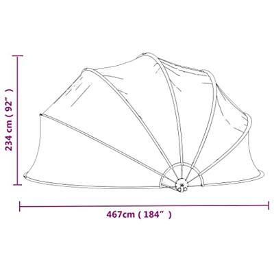 VidaXL Zwembadoverkapping rond 467x234 cm pvc VidaXL Zwembadoverkapping rond 467x234 cm pvc