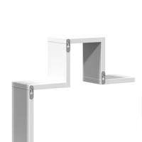 Wandschap 104,5x10x43 cm bewerkt hout wit - thumbnail