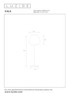 Lucide KALA - Tafellamp - Ø 25 cm - 1xE14 - Taupe - thumbnail