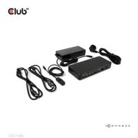 Club 3D displayport/hdmi dock 4k60hz dockingstation (zwart, met kvm-functionaliteit) - thumbnail