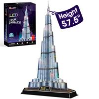 Cubic Fun 3d puzzel burj khalifa met led verlichting - thumbnail