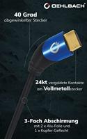 Oehlbach D1C42533 HDMI-kabel HDMI Aansluitkabel HDMI-A-stekker, HDMI-A-stekker 3.00 m Zwart 8K UHD, Afgeschermd (drievoudig) - thumbnail